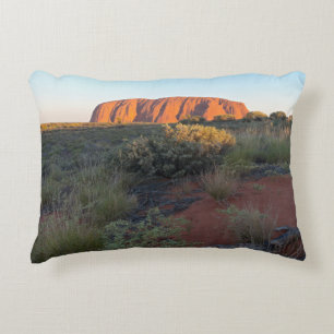 Uluru Sunrise and Desert Flora Decorative Cushion