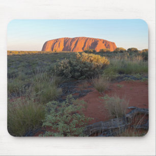 Uluru Sunrise and Desert Flora Mouse Pad
