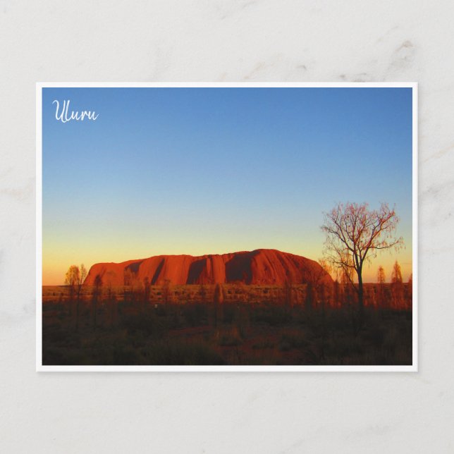 uluru sunset australia postcard (Front)