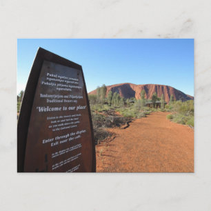 uluru welcome postcard