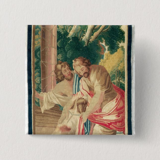 Ulysses accompanied by Telemachus 15 Cm Square Badge (Front)