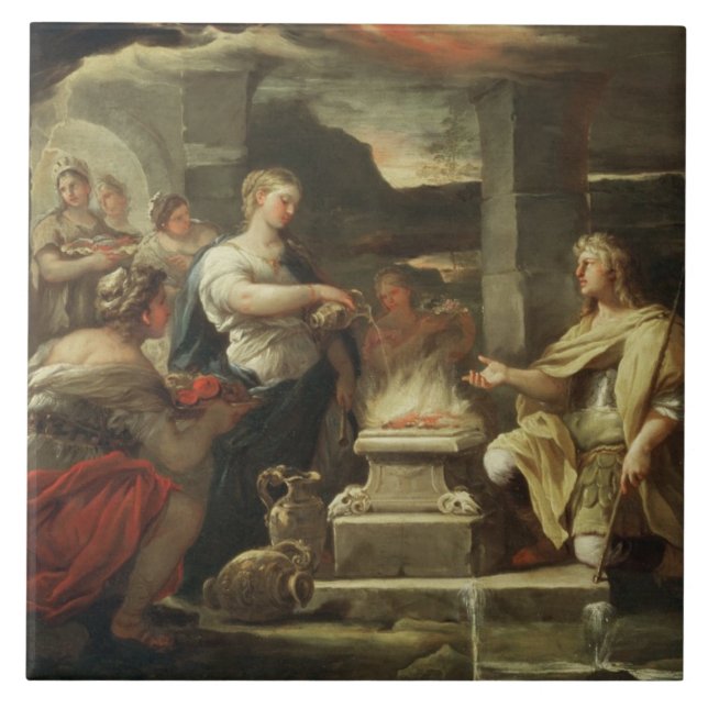 Ulysses and Calypso Ceramic Tile (Front)