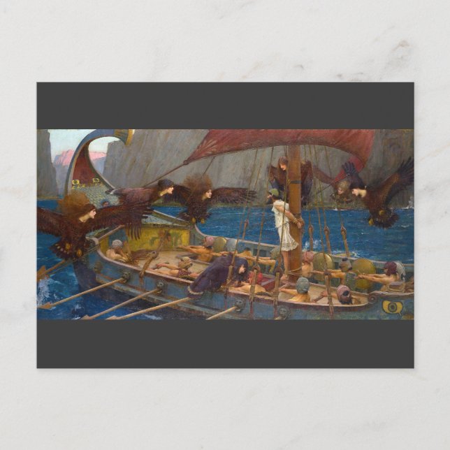 Ulysses and the Sirens by J.W. Waterhouse Postcard (Front)