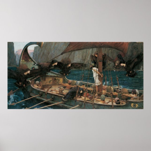 Ulysses and the Sirens by John William Waterhouse Poster (Front)