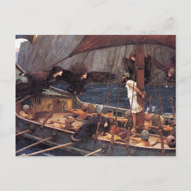 Ulysses and the Sirens Postcard (Front)