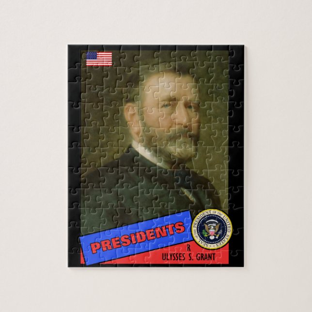 Ulysses S. Grant Baseball Card Jigsaw Puzzle (Vertical)