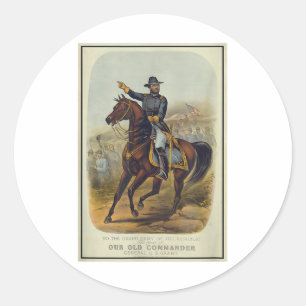 Ulysses S. Grant On Horseback Classic Round Sticker