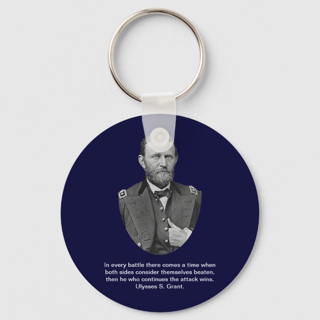 Ulysses S. Grant quotes. Key Ring (Front)