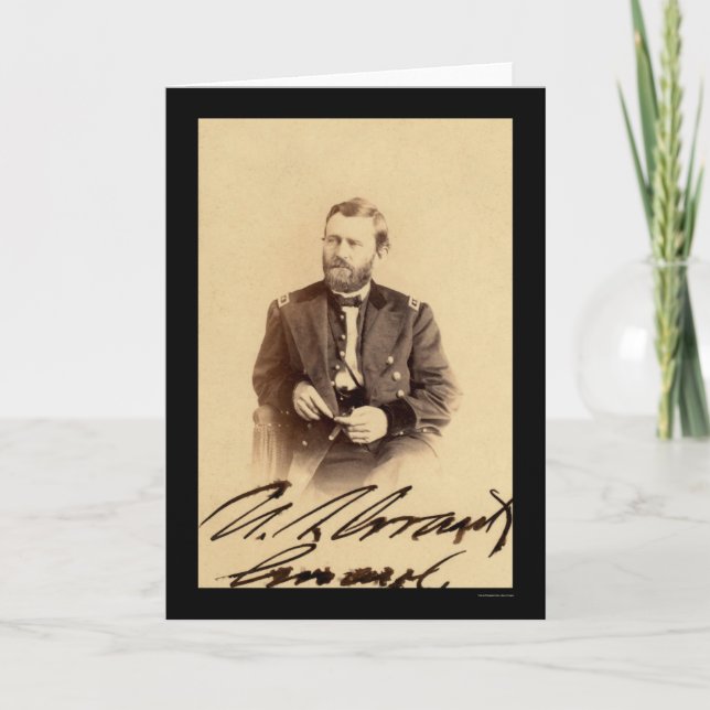 Ulysses S. Grant Signed Card 1862 (Front)