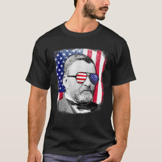 Ulysses S Grant US flag 4th of July T-Shirt
