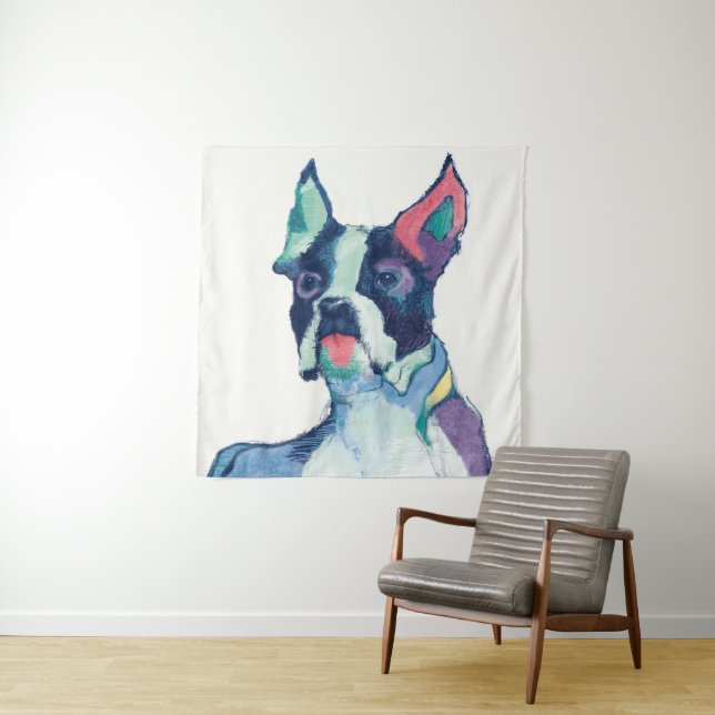 Ulysses Watercolor Pastel Tapestry (In Situ (Horizontal))