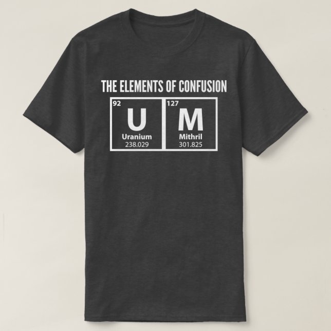 Um The Elements Of Confusion Graduation Quotes Gif T-Shirt (Design Front)