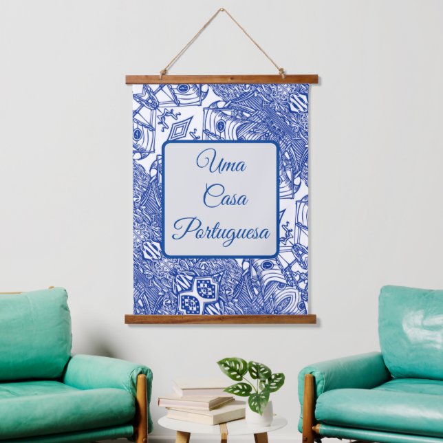 Uma casa Portuguesa Hanging Tapestry (Living Room)
