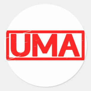 Uma Stamp Classic Round Sticker
