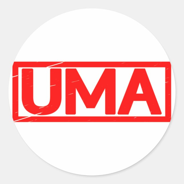 Uma Stamp Classic Round Sticker (Front)