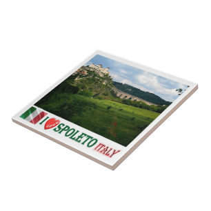 UMB013 SPOLETO I Love, Umbria, Italy, Ceramic Tile