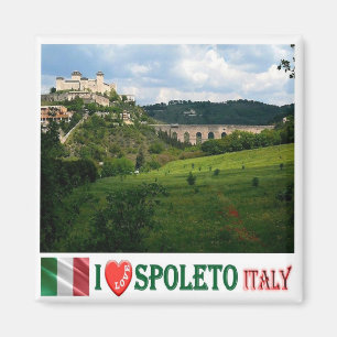 UMB013 SPOLETO I Love, Umbria, Italy, Fridge Magnet