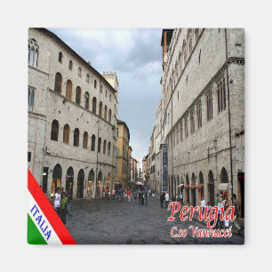 UMB016 PERUGIA, Corso Vannucci, Umbria, Fridge Magnet