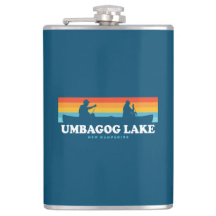 Umbagog Lake New Hampshire Canoe Hip Flask