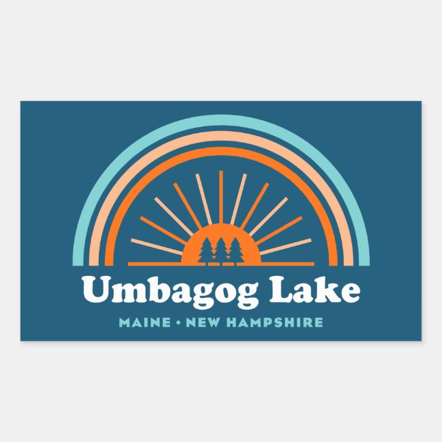 Umbagog Lake New Hampshire Maine Rectangular Sticker (Front)