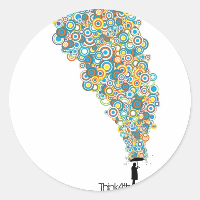 Umbrella Atheist Classic Round Sticker (Front)