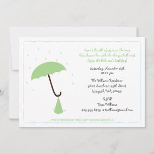 Umbrella Baby Shower Invitation