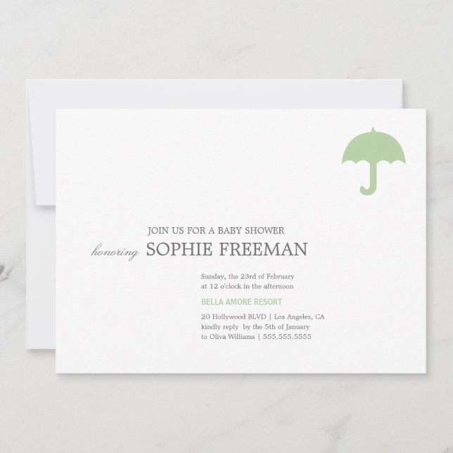 UMBRELLA | BABY SHOWER INVITATION (Front)