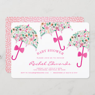 Umbrella Baby Shower Invitation