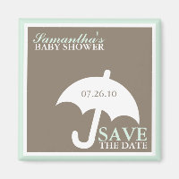 Umbrella Baby Shower Save the Date Magnets