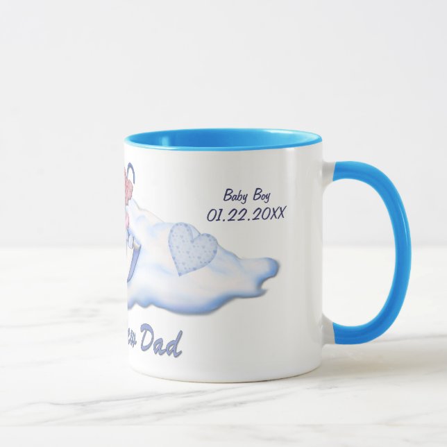 Umbrella Bear Boy for New Dad - Customise Mug (Right)