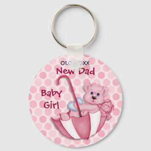 Umbrella Bear - New Dad - Girl Key Ring