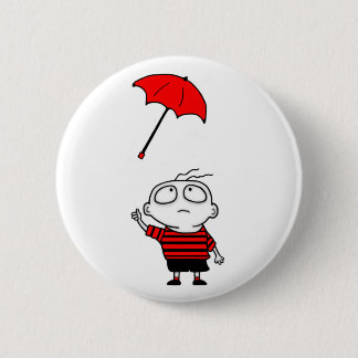 Umbrella Boy 6 Cm Round Badge
