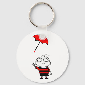 Umbrella Boy Key Ring