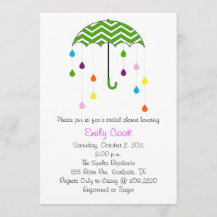 Umbrella Bridal Shower Invitation