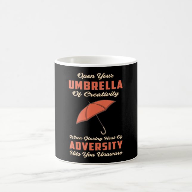 Umbrella Cloud Rain Weather Raindrop Rainy Gift Coffee Mug (Center)