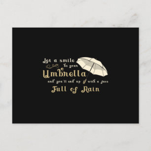 Umbrella Cloud Weather Rain Raindrop Rainy Gift Postcard