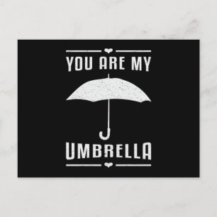 Umbrella Cloud Weather Raindrop Rain Rainy Gift Postcard
