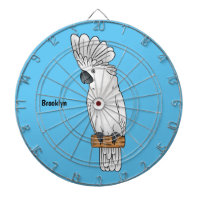 Umbrella cockatoo bird cartoon illustration