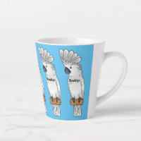 Umbrella cockatoo bird cartoon illustration