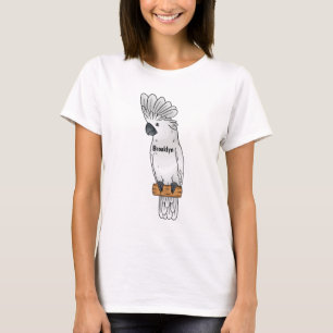 Umbrella cockatoo bird cartoon illustration T-Shirt