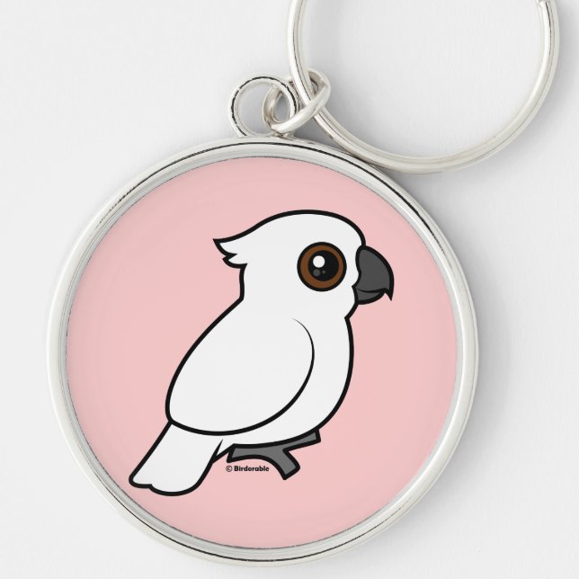 Umbrella Cockatoo (flat) Key Ring (Front)