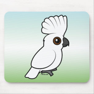 Umbrella Cockatoo (raised) Mouse Pad