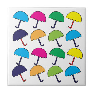 Umbrella Colourful Umbrella Ceramic Tile