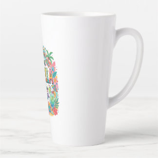 Umbrella Drinks — T-Shirt Design Latte Mug