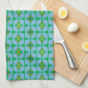 Umbrella Flowers Kitchen Towel