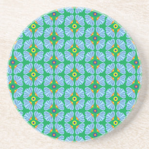 Umbrella Flowers Sandstone Coaster