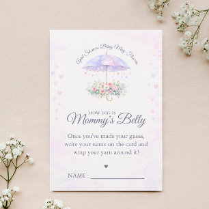 Umbrella How Big Id Mummy's Belly Game Ticket Card
