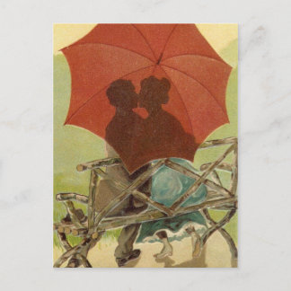 Umbrella Lovers Postcard