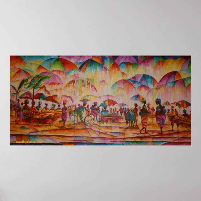 Umbrella Market - Canvas Print (Front)