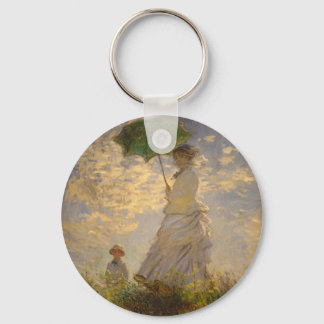Umbrella Monet Painting Key Ring